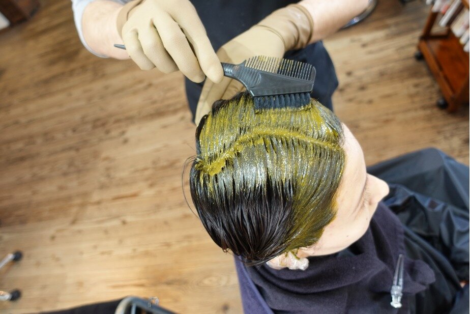 ヘナカラーの様子