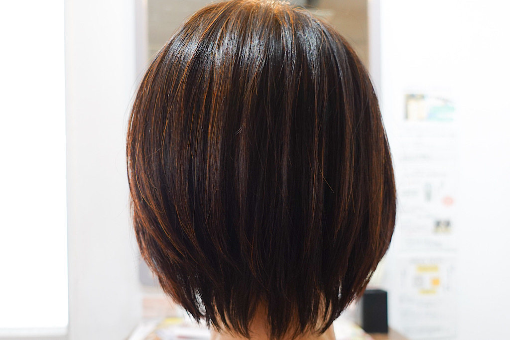 ヘナした後　オレンジ色　ツルツル